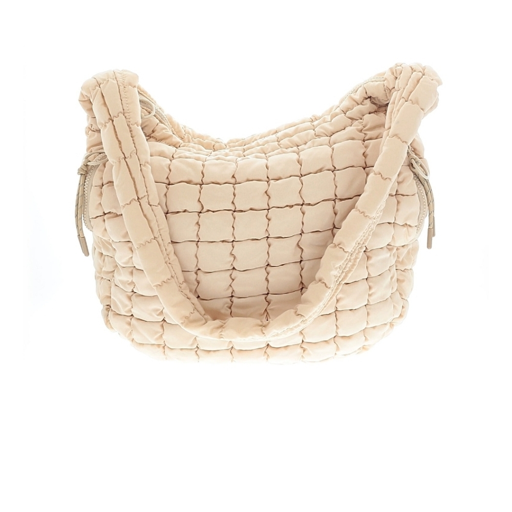 NWT VIRAL Urban Expressions Puffy Quilted Carry-All Crossbody Bag cream - Picture 3 of 11